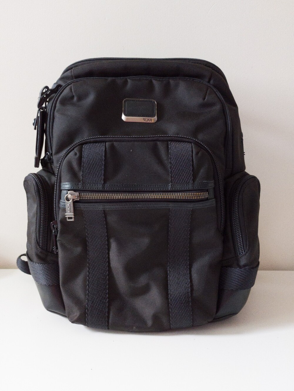 TUMI Alpha Bravo Nathan Expandable Laptop Backpack Black Ballistic Nylon 232693D